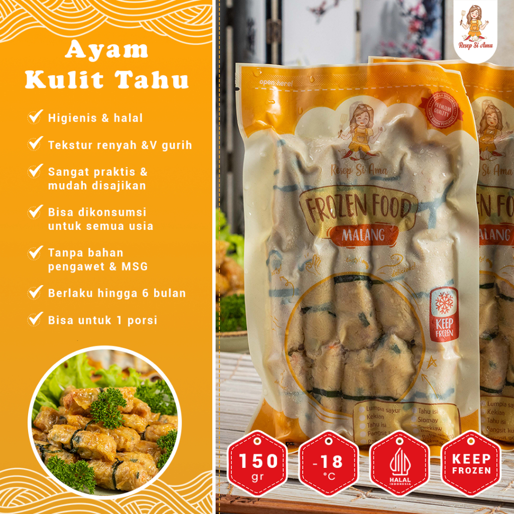 

Lumpia Ayam Kulit Tahu Frozen Isi 10 Pcs Lengkap Sambal Bawang Spesial Resep si Ama Halal Higienis