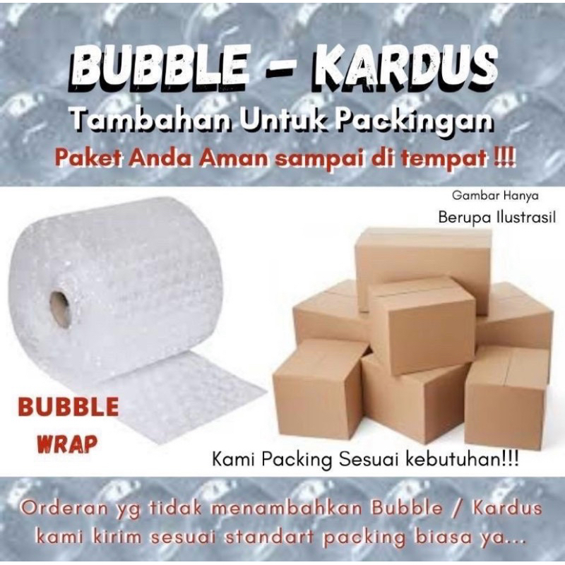 

Extra Tambahan Packing Bubble + Kardus