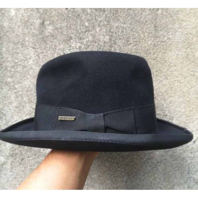 Topi Fedora Vintage STETSON Hat Size M Preloved Original Second