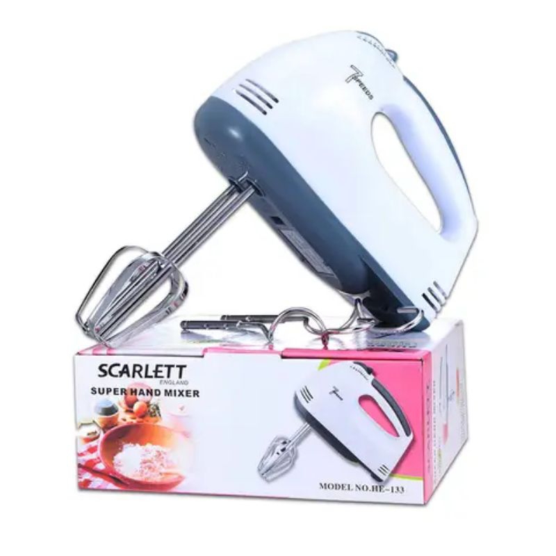 Mixer Tangan Scarlett HE-133 7 Kecepatan Pengocok Adonan