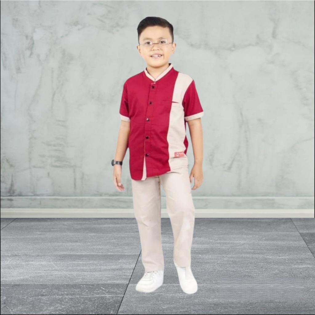 Baju Koko Anak Laki-laki Umur 1-12 Tahun Terbaru//Setelan Baju Koko Muslim Anak Laki-laki Harga Gros