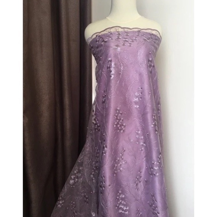 Ready coder5Qf KAIN TILE AKAR PADI MUTIARA GLITER  BAHAN TILE AKAR MUTIARA  KAIN BRUKAT AKAR MUTIARA