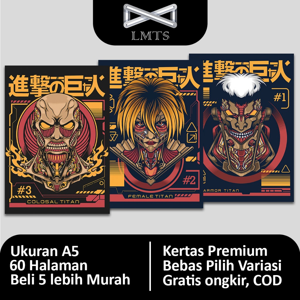 

[Grosir] Buku Tulis Attack On Titan A5