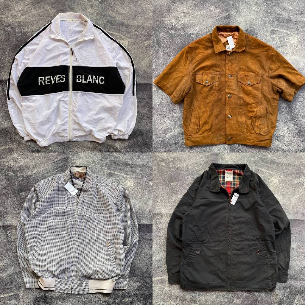 Jaket Windbreaker Coloursblok , Sherpa, Vintage