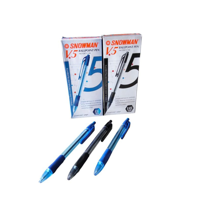 

Pena Snowman Ballpoint V.5 Pen 0.7mm isi 12 pcs/pk