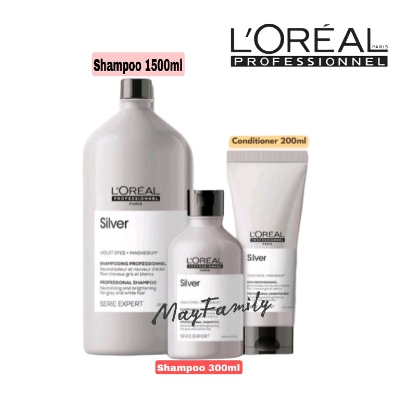 Loreal Serie Expert Silver / Shampoo Loreal Silver Ash Grey / Shampoo Rambut Silver
