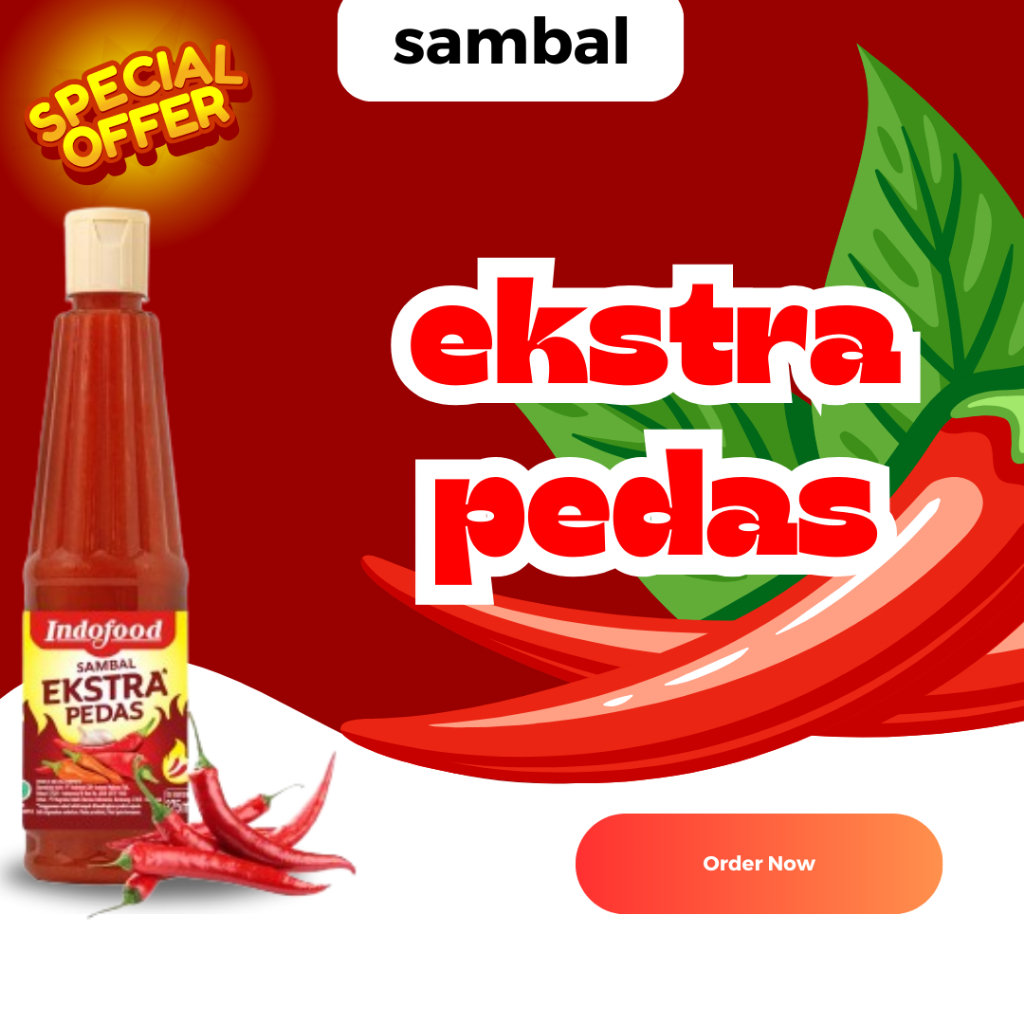 

Sambal pedas indofood/pedasnya bikin ketagihan