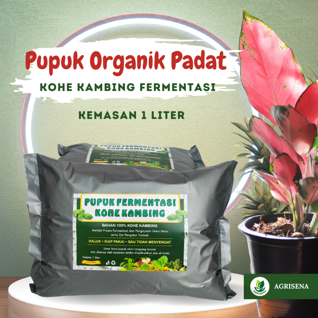 Pupuk Kandang Organik Kohe Kambing Fermentasi dikemas plastik 1 kg / Kohe Kambing Fermentasi