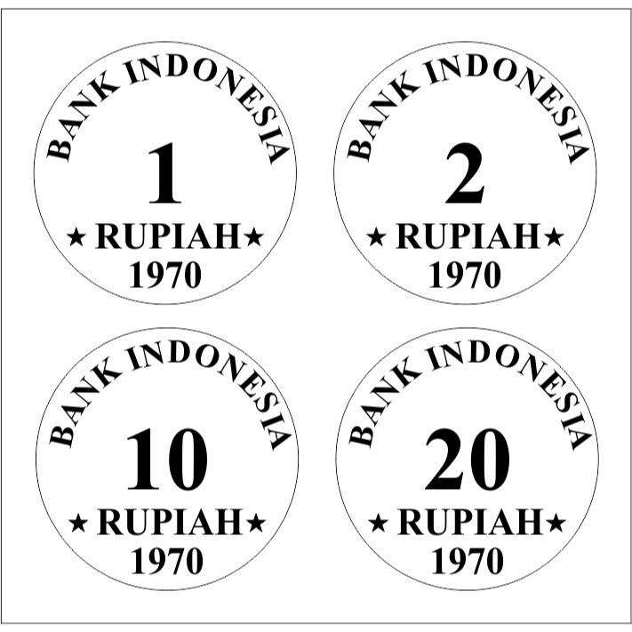 Replika Uang Koin Kuno rupiah bahan mahar akrilik silver  Replika Uang kuno mahar nikah READY stok