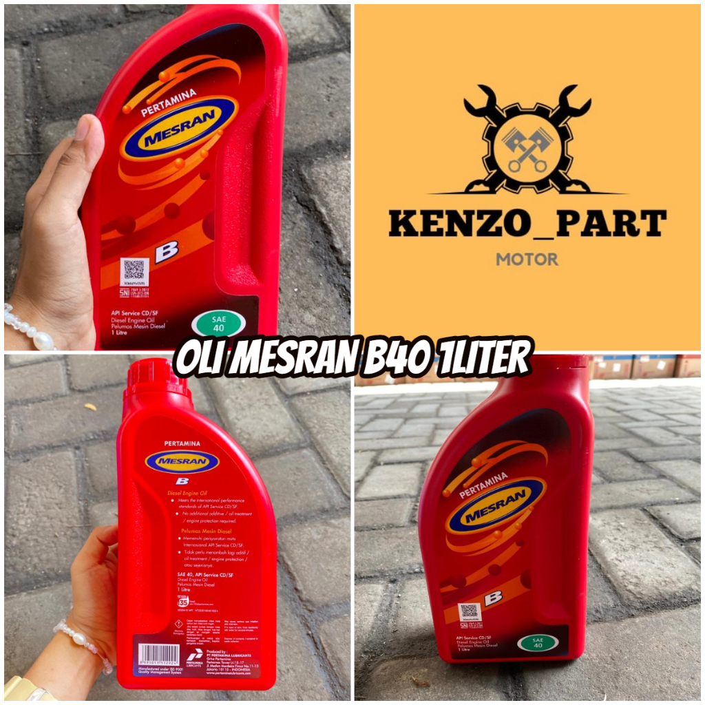 OLI MESRAN B40 OLI PELUMAS MESIN DIESEL 1 LITER || OLI PERTAMINA MESRAN B SAE 40 1000ML/1 LITER