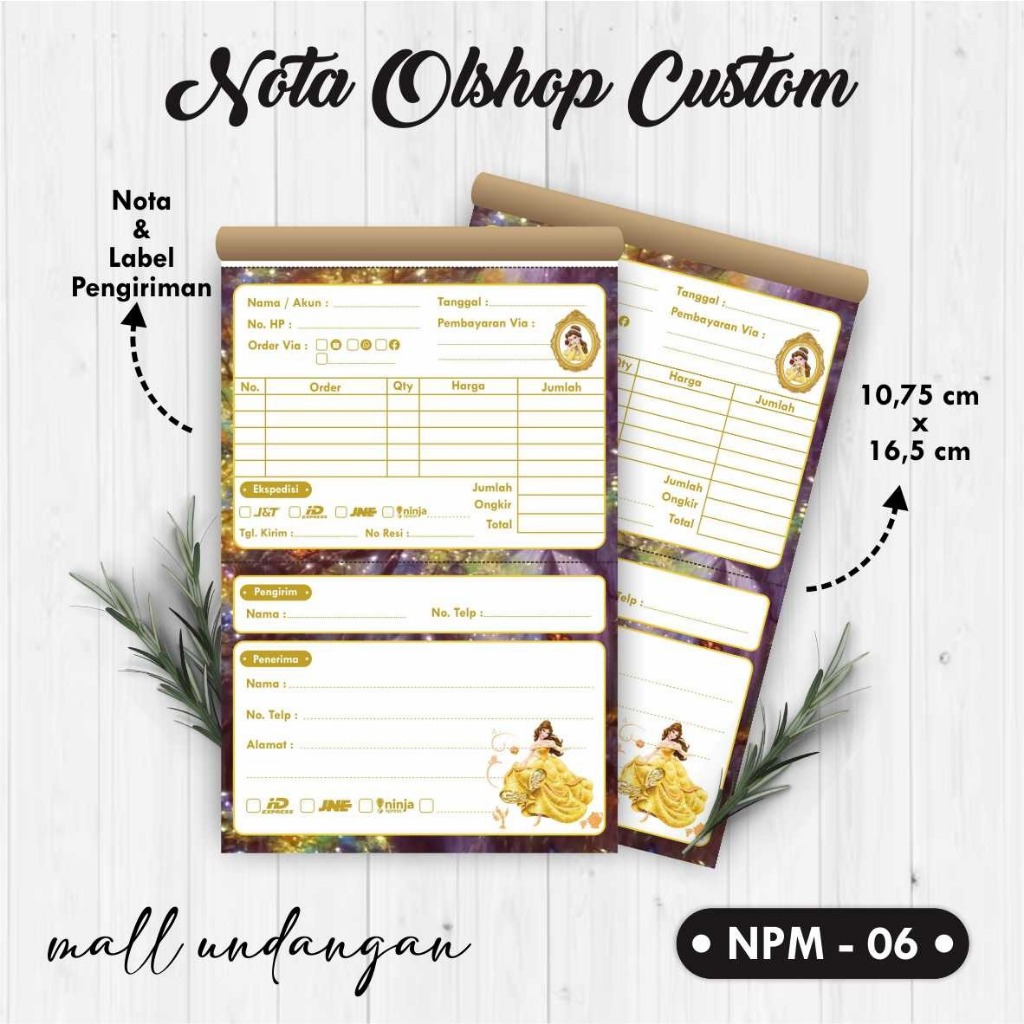 

LABEL NOTA PENGIRIMAN OLSHOP CUSTOM FULL COLOUR
