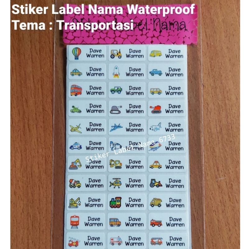 

ALAT TRANSPORTASI ~ STIKER LABEL NAMA WATERPROOF / STIKER NAMA / LABEL NAMA TAHAN AIR / STICKER LABEL WATERPROOF