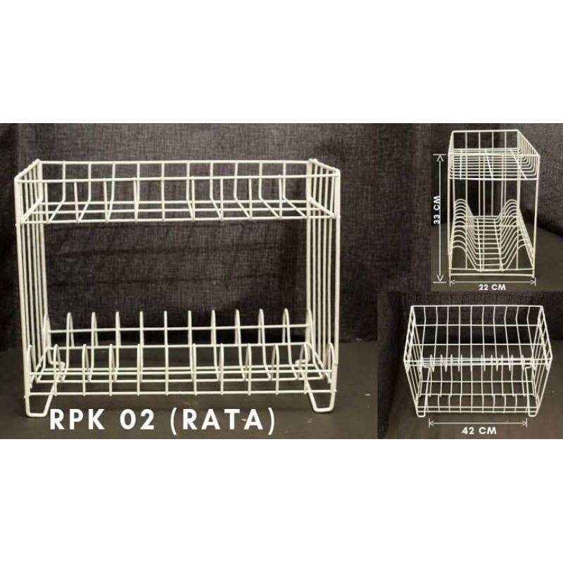 RAK PIRING MEJA / RAK PIRING DAPUR / RAK RPK SUSUN 2