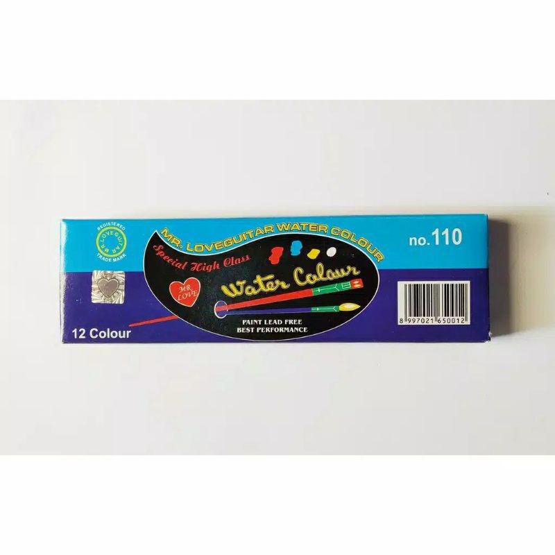 

TERMURAH MR. LOVEGUITAR WATER COLOUR Kecil 12 Colour cat air 12 warna no. 110