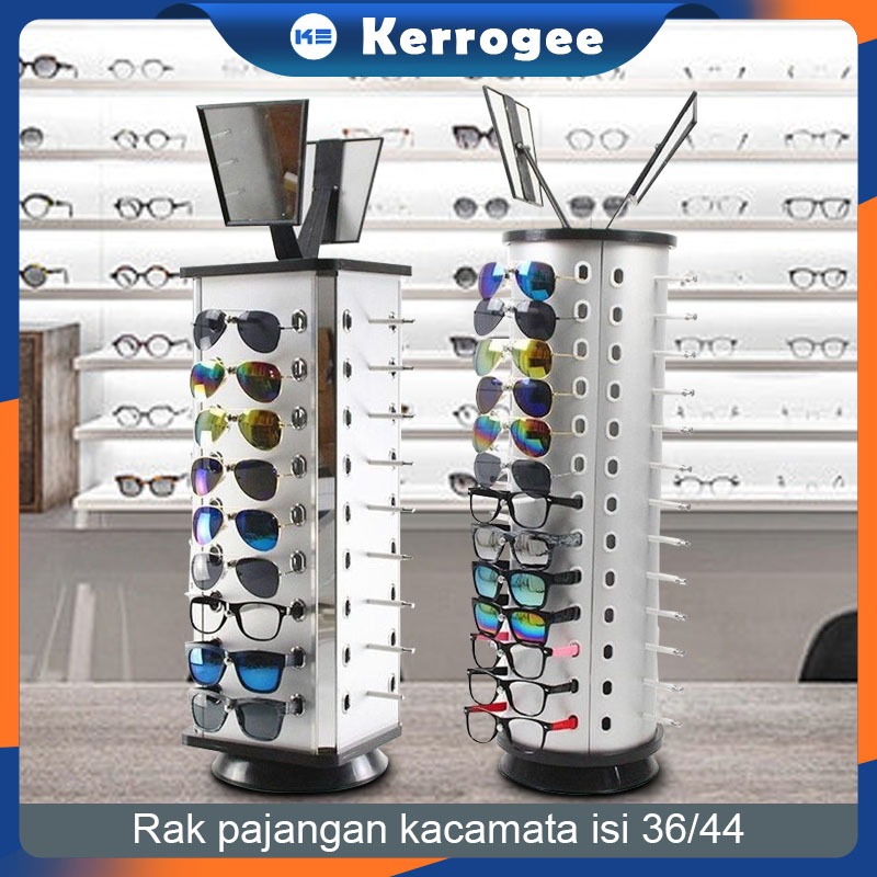 Rak Pajangan Kacamata Putar Isi 36 dan 44 Display Kacamata
