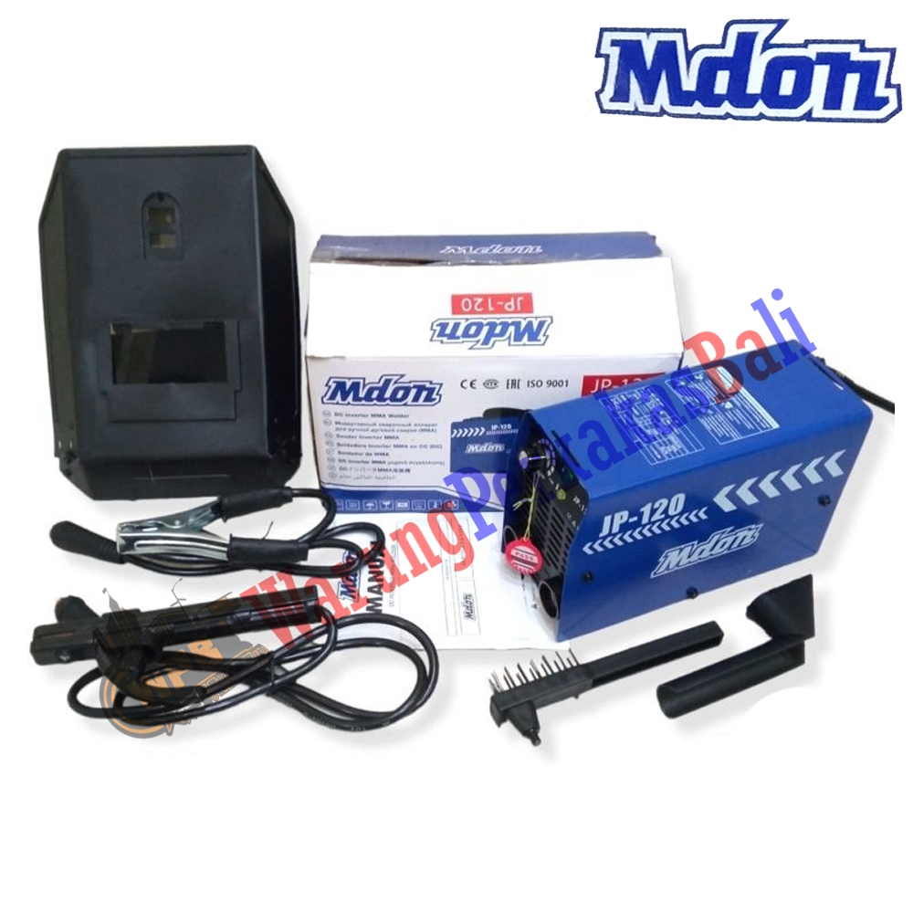 MDON Travo Las Listrik 450 Watt Inverter Welding JP-120 Mesin Las 450W MMA120 Set Lengkap