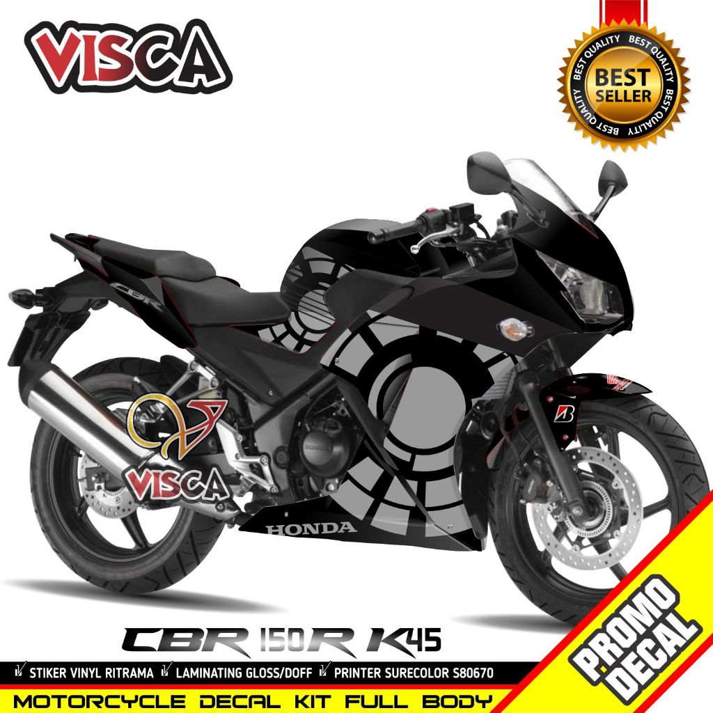 Decal Cbr 150r K45 Lokal Stiker Cbr 150r K45 Lokal Striping Cbr K45 Lokal Stiker Cbr 150r Full Body 