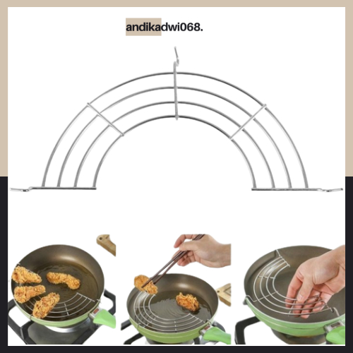 [BEST SELLER] TIRISAN MINYAK SETENGAH LINGKARAN / RAK MINYAK TIRISAN /Alat Tirisan Minyak Saringan m