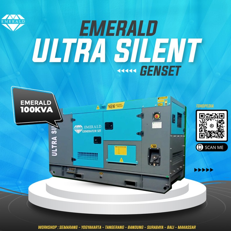 Genset Silent | 100 KVA | Genset Diesel Emerald Ultra Silent