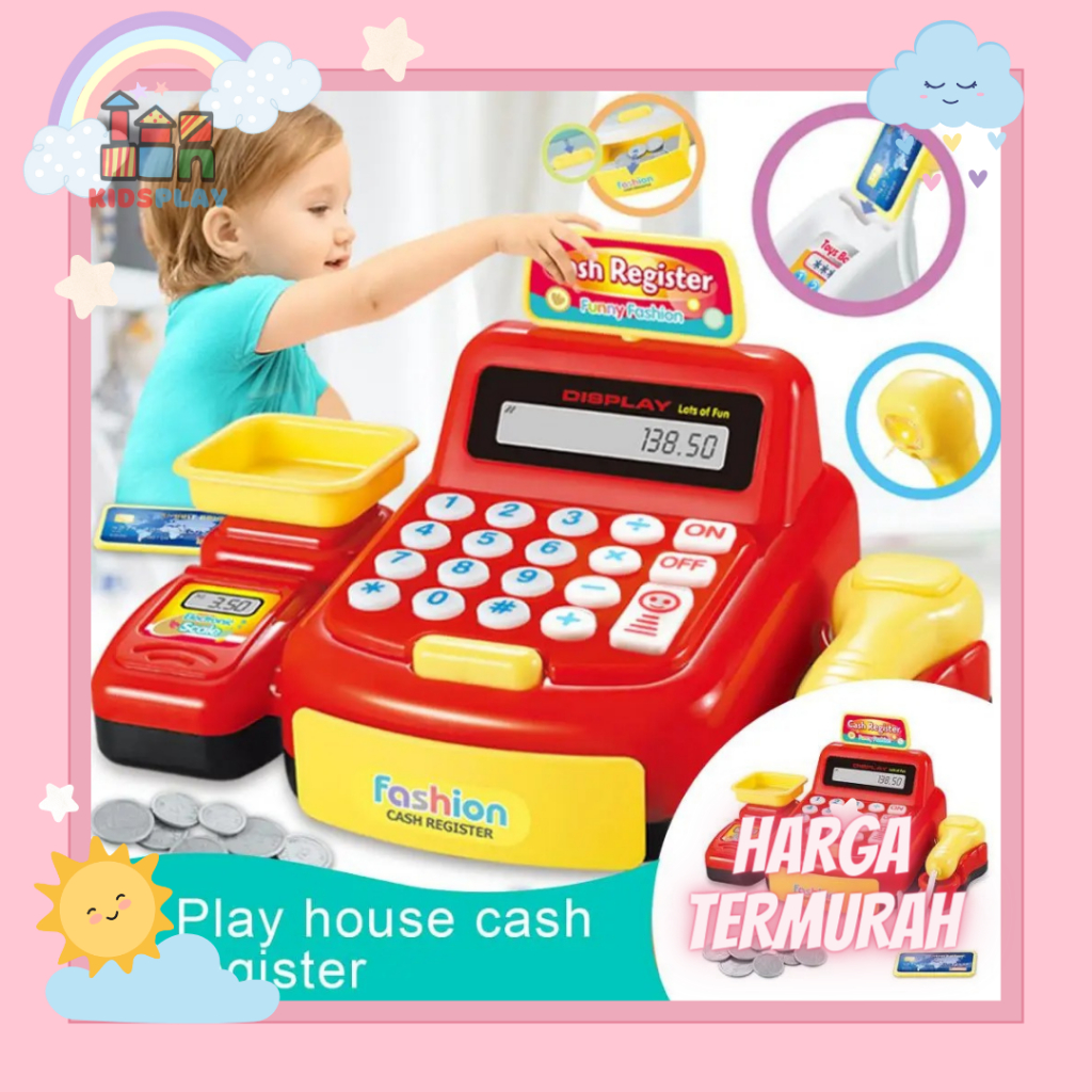 Mesin Kasir Mini Cashier Toys Cash Register Mainan Kasir Kasiran Anak Mesin Kasir Anak Mesin Kasir M