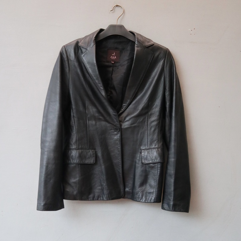 Jas kulit Blazer kulit asli Jaket kulit Pl bekas preloved second