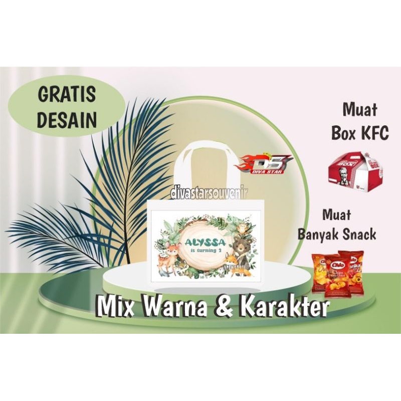 

Tas Custom/Tas Ultah/ Custom ukuran/ Desain bebas/ Custom warna mix TAS ULTAH