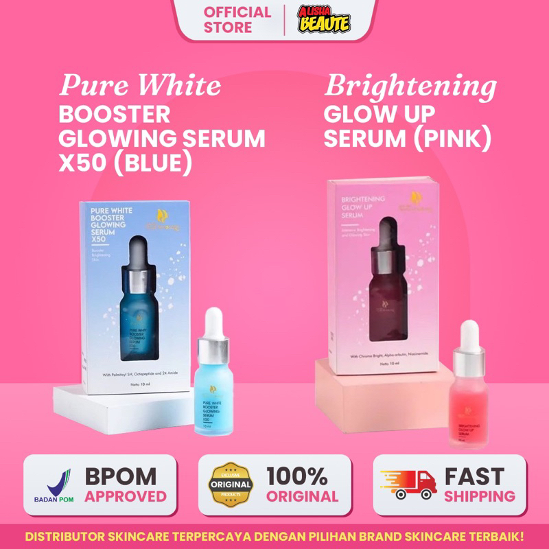 SERUM SYR BRIGHTENING GLOW UP SERUM / PURE WHITE BOOSTER GLOWING SERUM X50 / SERUM GLOW VIRAL PINK B