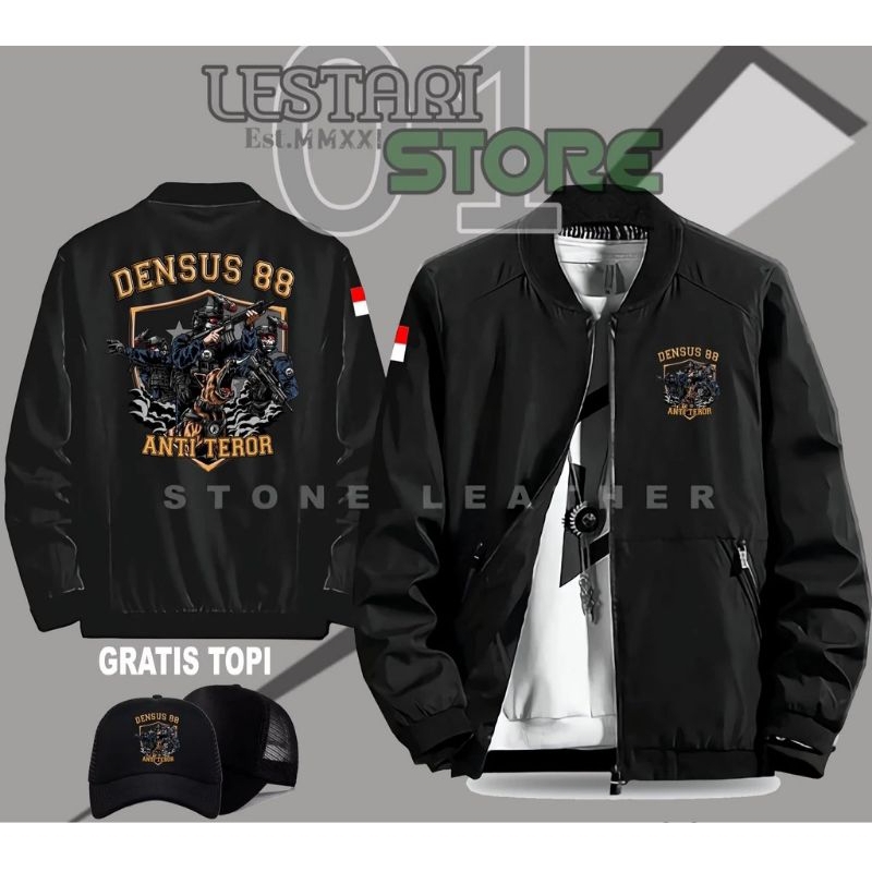 JAKET BOMBER POLISI DENSUS 88 ANTI TEROR - HOODIE DENSUS 88 - SWEATER ZIPPER DENSUS 88 TERBARU