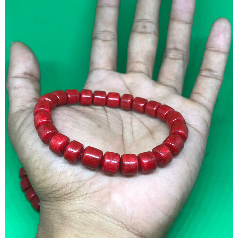 GELANG RED CORAL, RED MARJAN  (Batu Karang merah) Asli Original dari Laut PAPUA