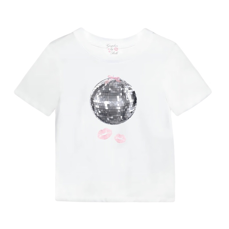 “MIRRORBOW W/KISSES” BABY TEE / crop top / y2k / atasan wanita pinterest