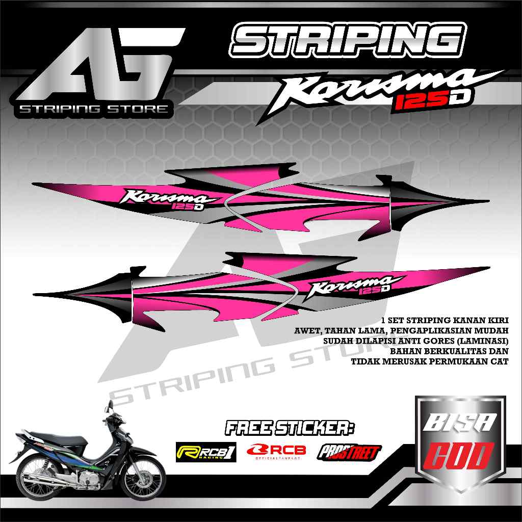 striping kharisma 125-stiker kharisma motif simpel keren