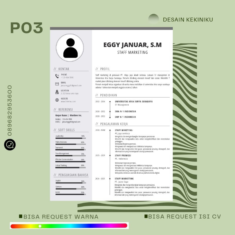 JASA Desain Grafis, Jasa Desain CV