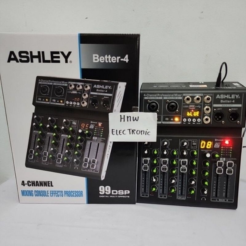 mixer ASHLEY Better 4 ORIGINAL USB BLUETOOTH 4 channel 4 chanel 99dsp digital multi effect