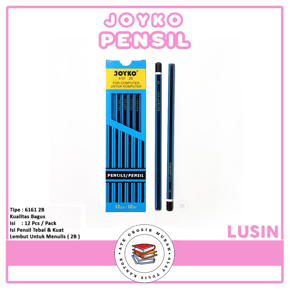 

JOYKO - Pensil Kayu 2B Pensil Ujian Komputer 6161 - Lusin