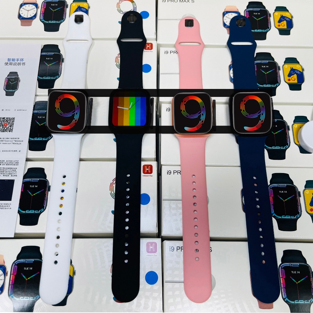 GET Gift 2 STRAP Garansi SmartWatch i9 PRO MAX S Smartwatch Series 9 Full Touch Screen Bluetooth