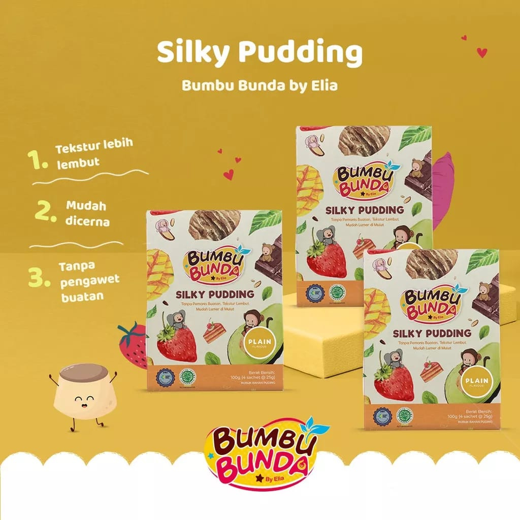 

BUMBU BUNDA by Elia | SILKY PUDDING - snack MPASI puding
