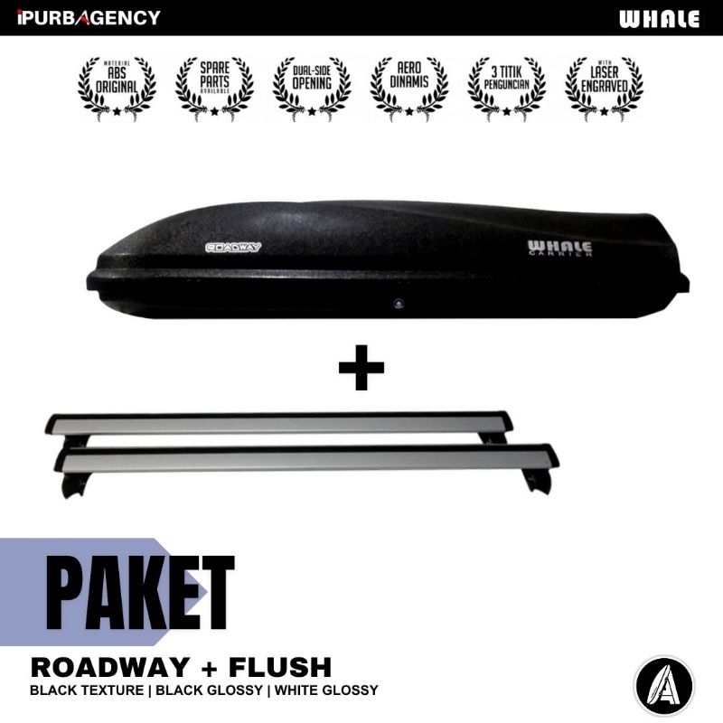 Roof box Whale Roadway + Crossbar Flush: Universal