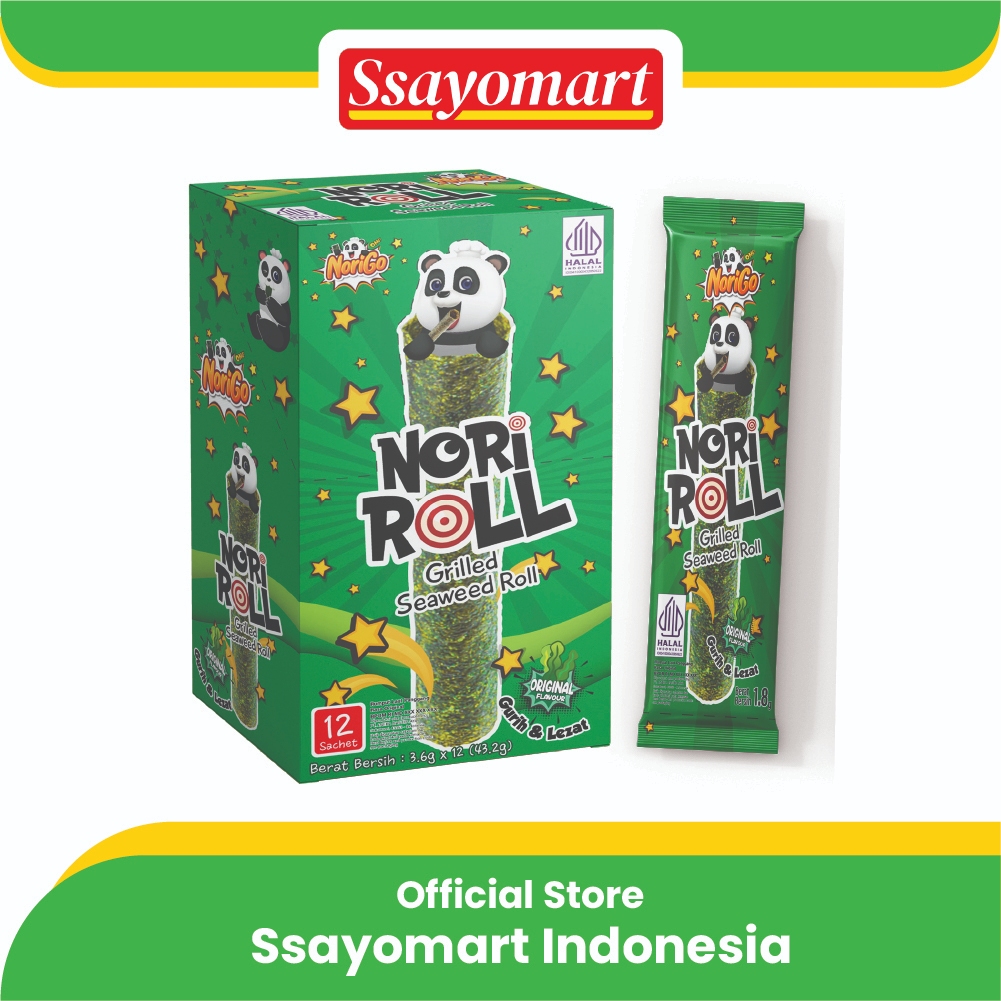 

Snack Nori Roll Grilled Seaweed Roll 4 Pcs / Snack Rumput Laut 2.5g