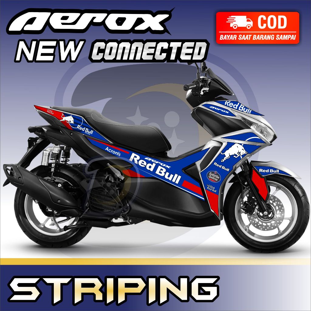 Striping Lis Aerox Connected 2021 New Stiker Motor Yamaha Aerox New Connected Torro