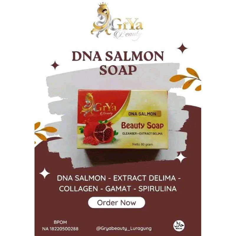 DNA SALMON SOAP Grya Beauty/sabun Grya Beauty di jamin ORI