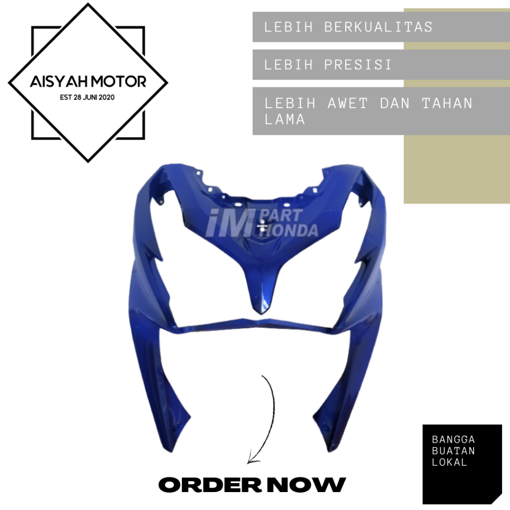 Cover Dasi Tameng Honda Vario 125 FI CBS Warna Biru Tahun 2011