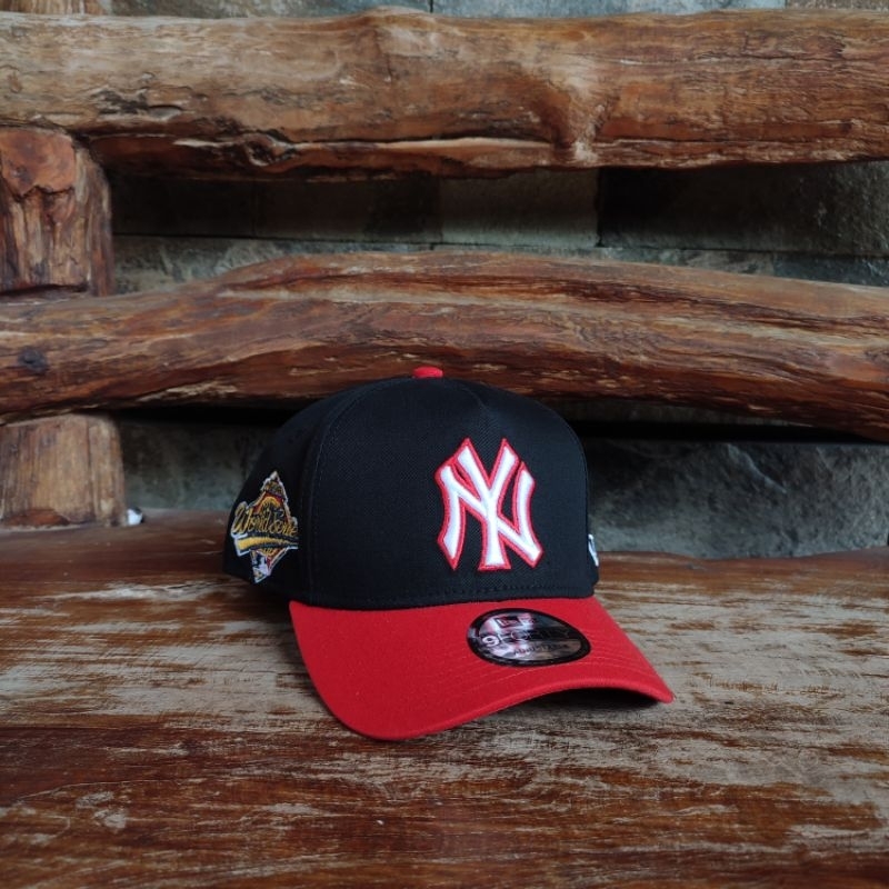 Topi Baseball NY Twotone Hitam-Merah