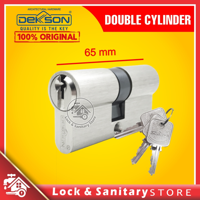 Double Cylinder Dekson Dekkson CYL DC DL 65MM SN Silinder Kunci Pintu