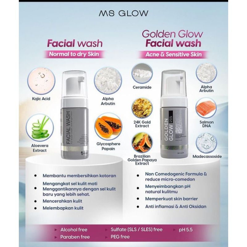 Ms glow facial wash ori