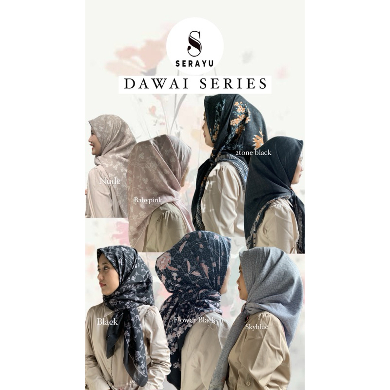 DAWAI Jumbo Series | Hijab Segiempat Voal Jumbo | Hijab Motif