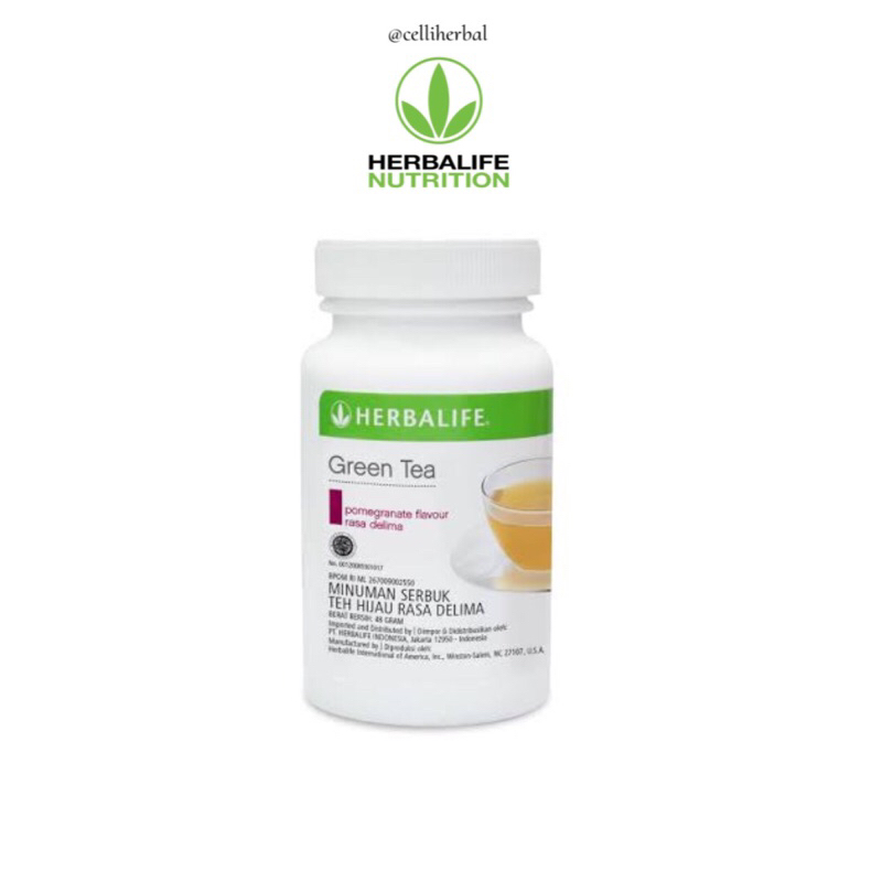 HERBALIFE Green Tea Pomegranate Original Asli Distributor Member Barcode Potong