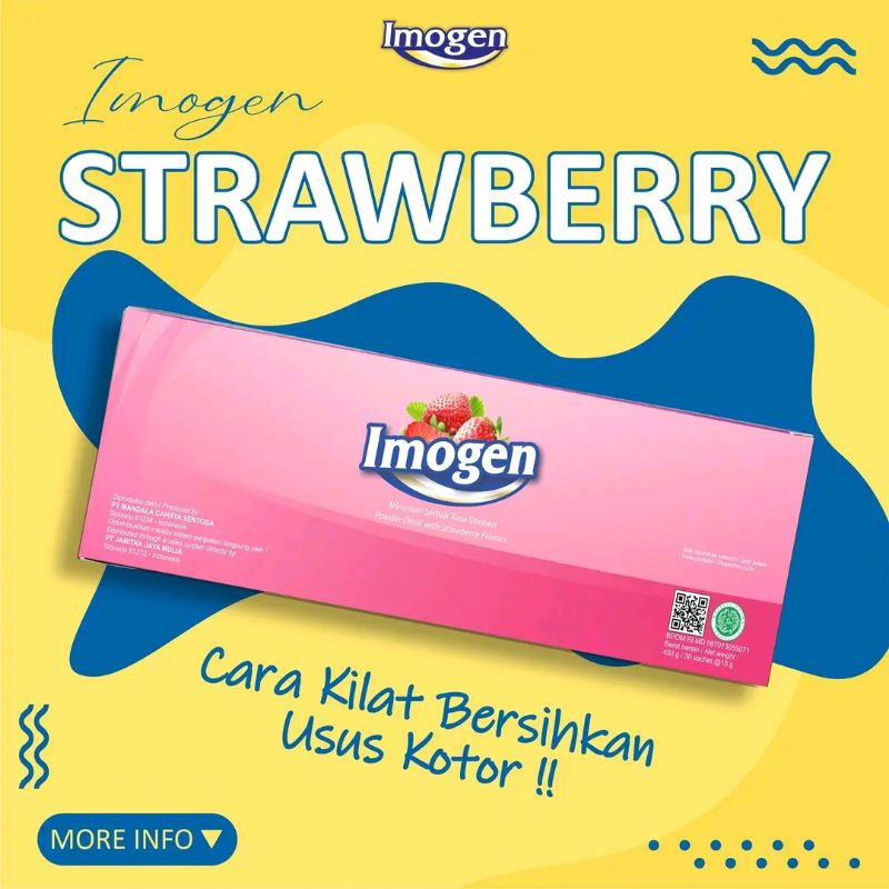 

IMOGEN STRAWBERRY (isi 1 sachet) UNTUK DETOX USUS, KOLESTEROL, ASAM URAT DLL