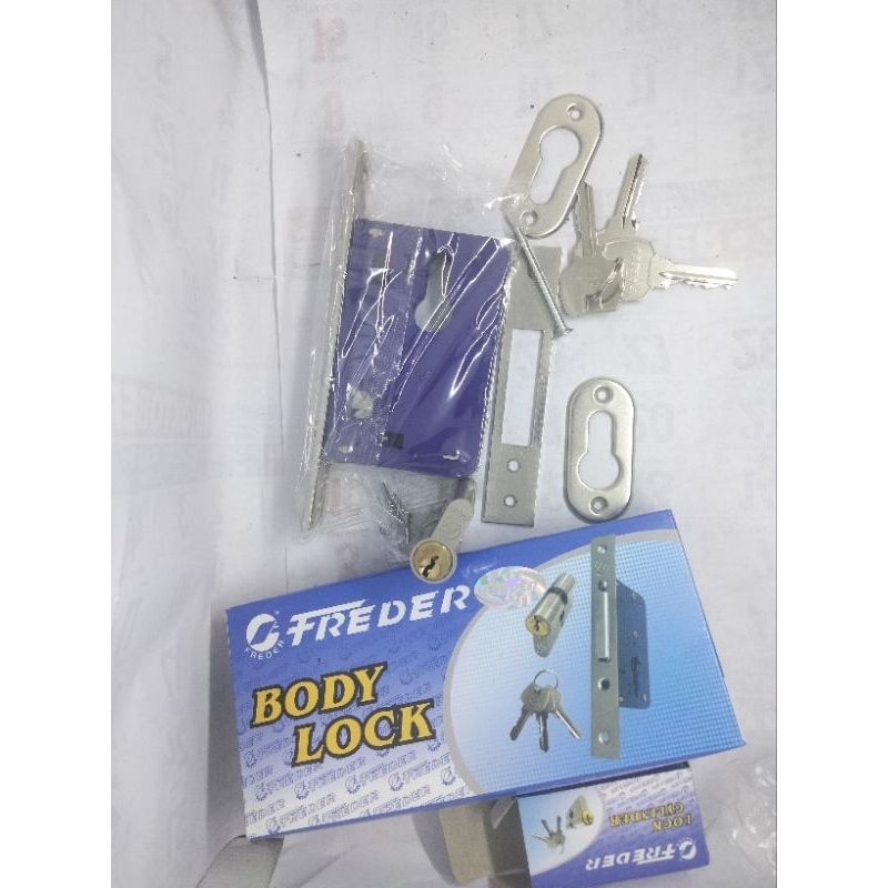 Body bodi badan kunci pintu kayu sliding geser mekar dorong