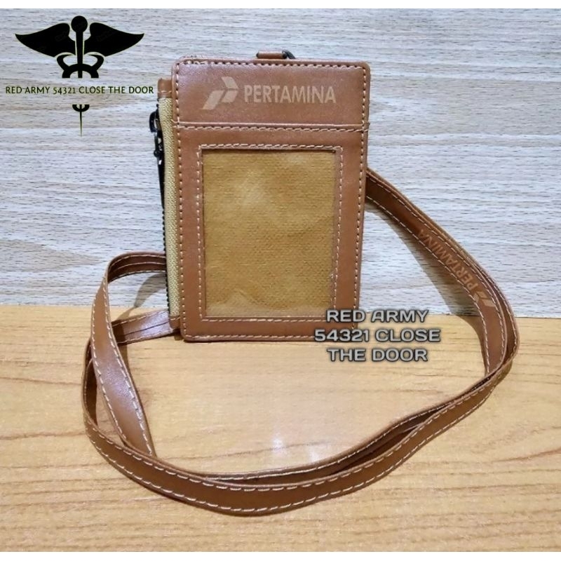 

Holder ID Card Tali Lanyard Name Tag Model Resleting Logo PERTAMINA