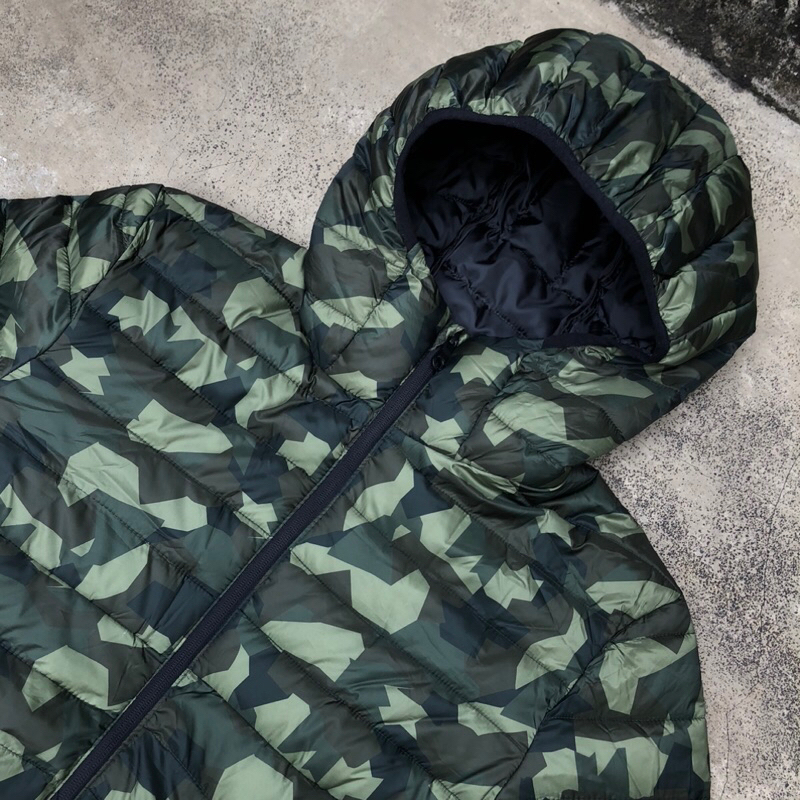 Jaket Puffer Gelembung Pull and Bear Original - Camo
